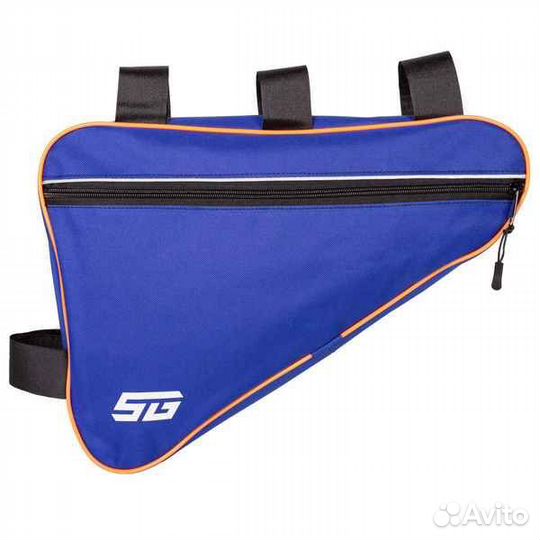 Велосумка под раму STG, модель FB-001, размер 40х27х6 см, василёк/оранжевый