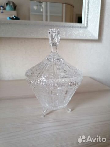 Ваза с крышкой хрусталь