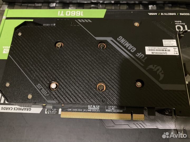 Видеокарта gtx 1660 ti 6gb Asus