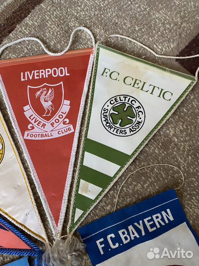 Вымпелы 6шт футбольные старые