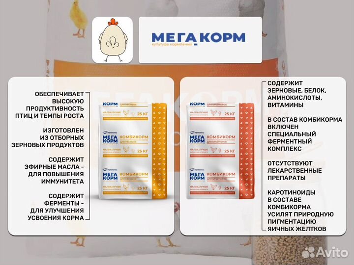 Комбикорм Мегакорм для бройлеров