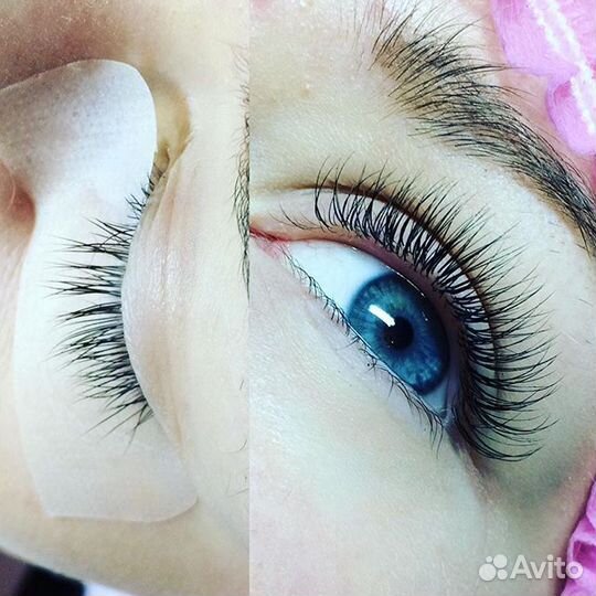 Наращивание ресниц, оформление бровей, макияж