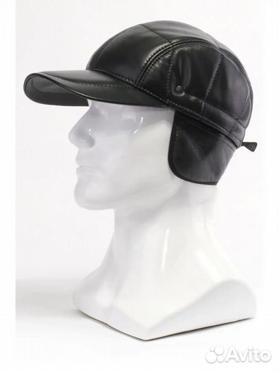 Кепка натуральная кожа