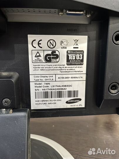 Монитор Samsung SyncMaster 740N