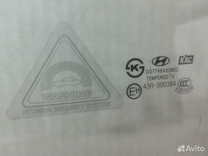 Стекло двери передней левой Hyundai I40 2011-2019