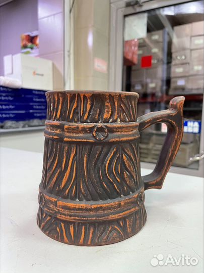 Кружки из глины 700 мл. Новые