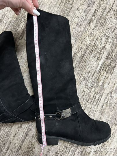 Сапоги женские зимние замшевые