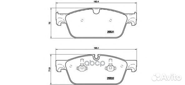 Колодки тормозные P50102 P50102 Brembo