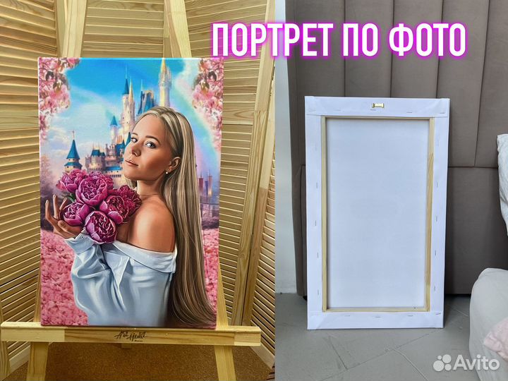 Портрет на холсте по фото на заказ Краснодар
