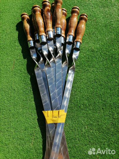 Шампуры из нержавейки с деревянной ручкой