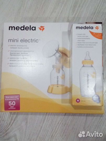 Молокоотсос medela mini electric+бутылочка
