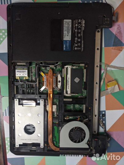 Asus x52j - Разбор /мат.плата/топкейс/поддон