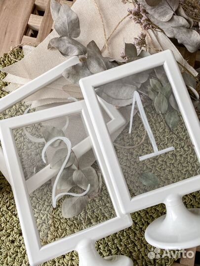 Нумерация для столов для декора (таблички на стол)