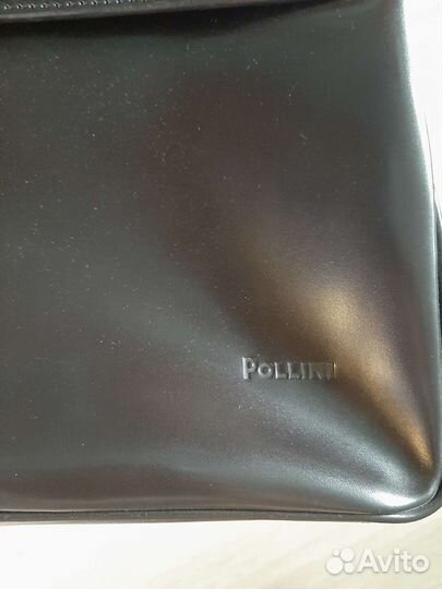 Мужской кожаный портфель Pollini