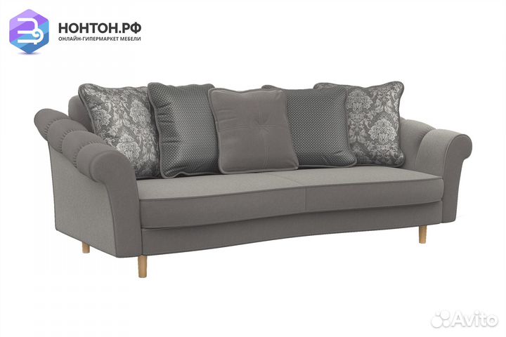 Диван книжка Ника светло-серый