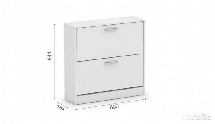 Тумба для обуви 2-х, 3-х, 4-х дверная 