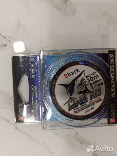 Леска флюорокарбоновая shark 0.08мм 30 м