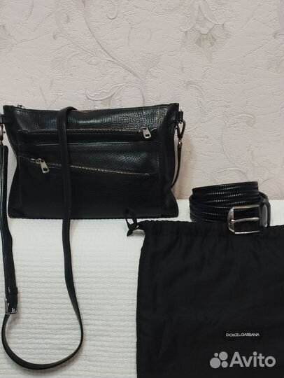 Сумка муж.Dolce Gabbana Италия;Ремень Италия