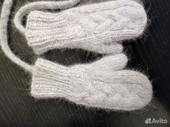 Варежки детские новые из пуха норки,ручная работа