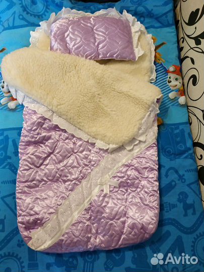 Зимний конверт на выписку