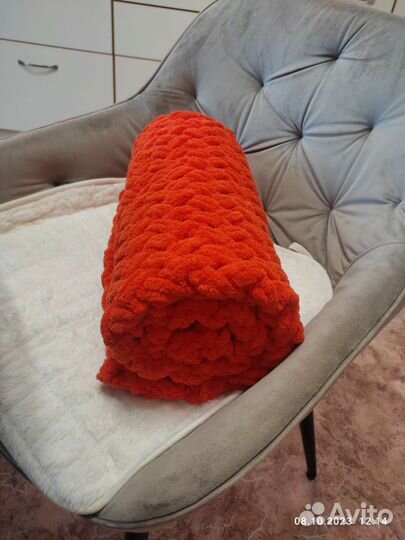 Плед из ализе пуффи