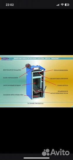 Напольный твердотопливный котел zota Magna-26