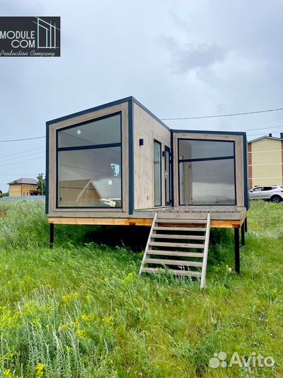 Модульный дом 30 м2 с открытой террасой под ключ