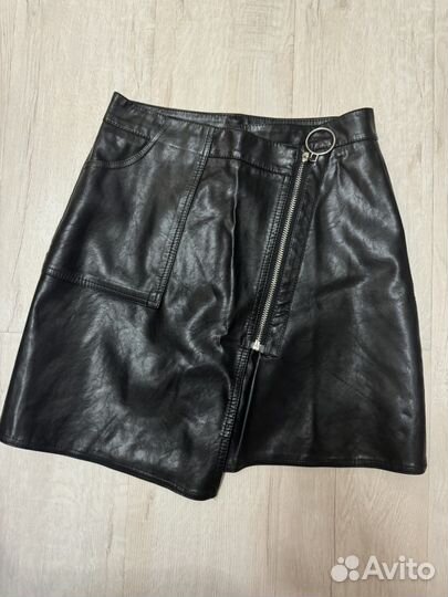 Юбка женская кожаная