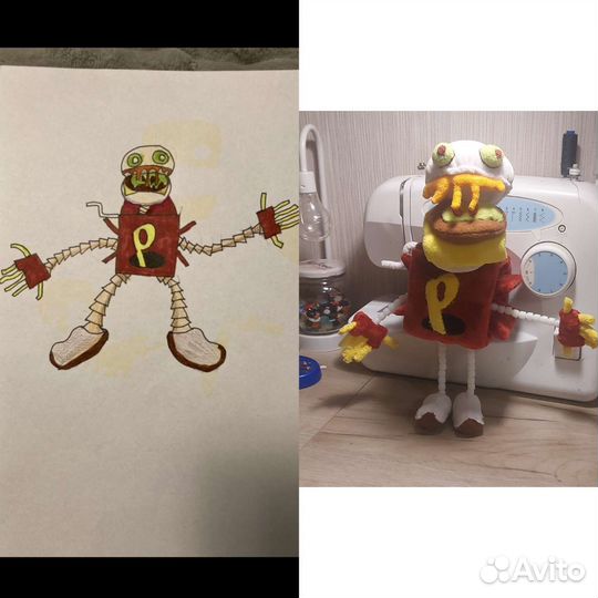 Пошив игрушек по рисунку ребенка