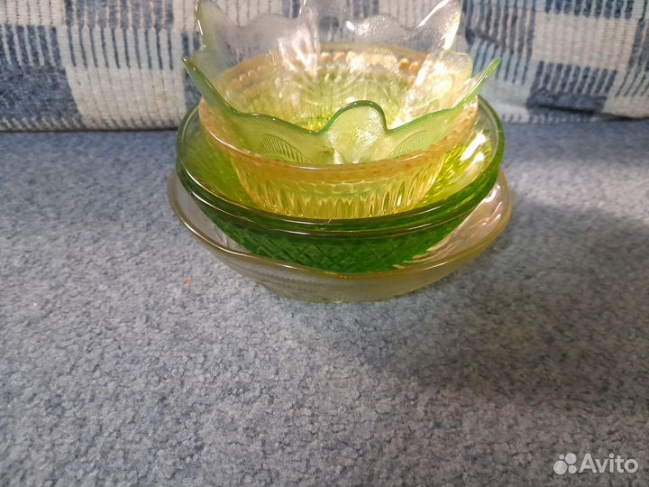 Посуда цветное стекло времен СССР