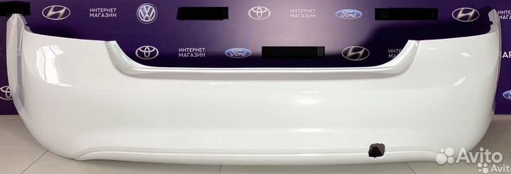 Бампер задний Ford Focus 2 рестайлинг белый