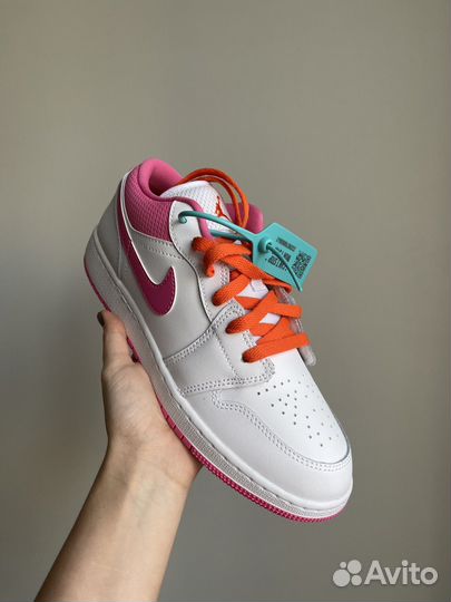 Air Jordan 1 low pinksicle-safety orange