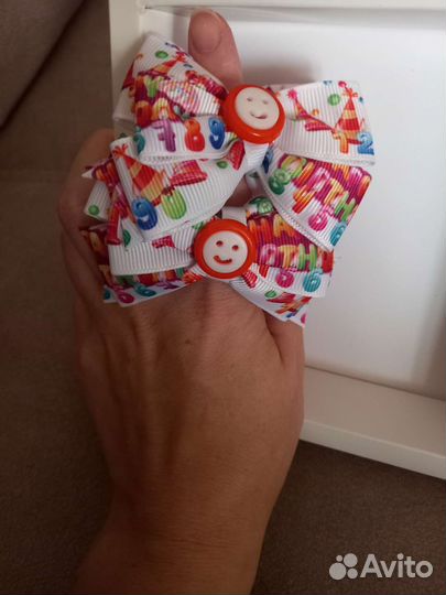 Резинка для волос, бантики ручной работы