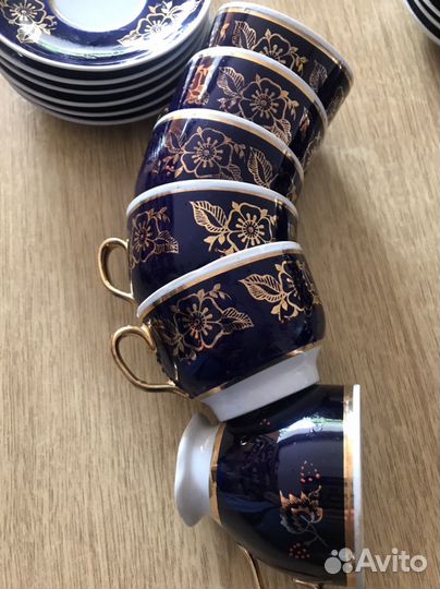 Чайный сервиз СССР, кобальт