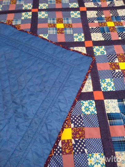 Лоскутное покрывало новое ручной работы