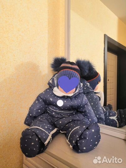 Комбинезон трансформер зимний размер 80