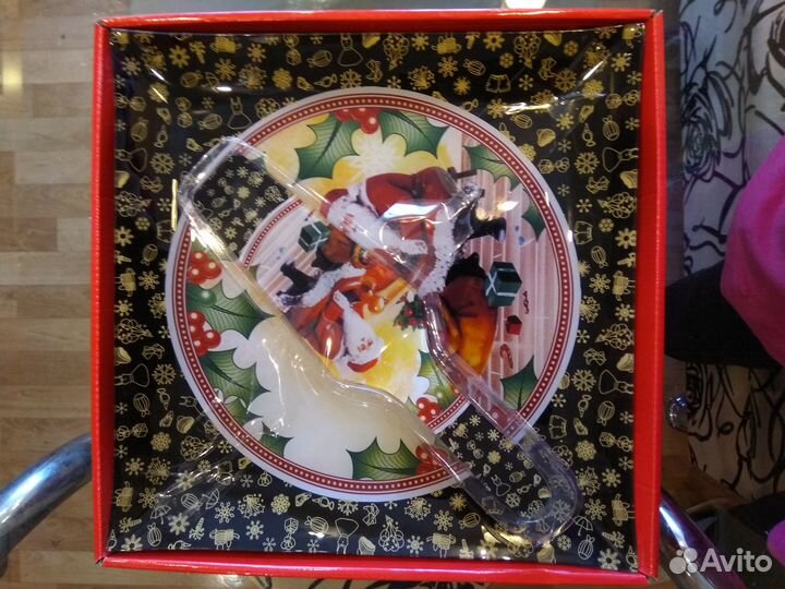 Тарелка для торта с лопаткой 30 на 30 см новая