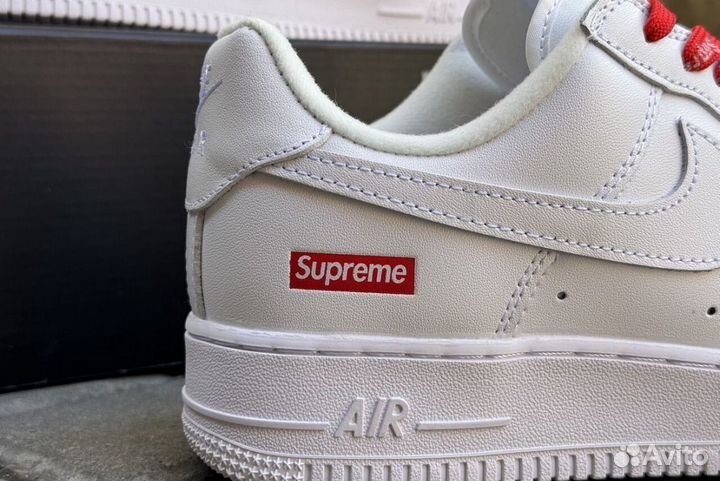 Кроссовки Nike air force 1 low x supreme white