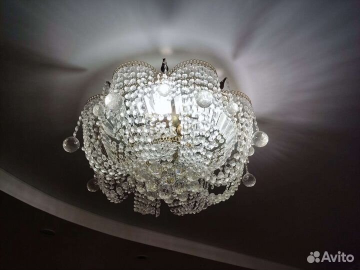 Люстра потолочная хрустальная