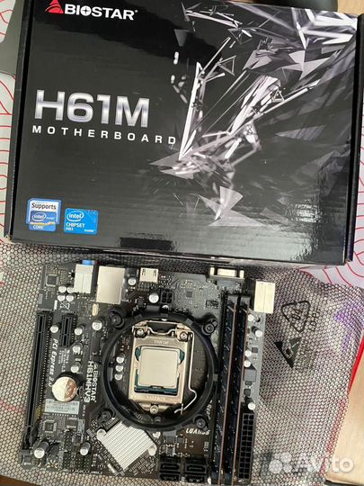 Материнская плата Biostar LGA 1155 с процессором