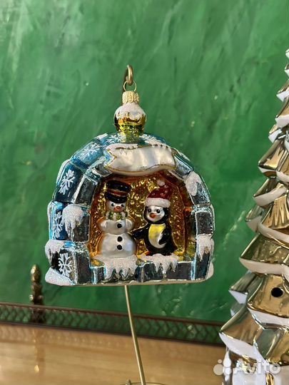 Елочные игрушки стекло польша