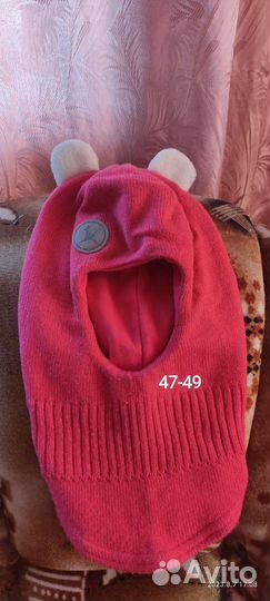 Шапка шлем для девочки весна осень