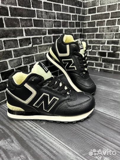 Кроссовки new balance 574 с мехом