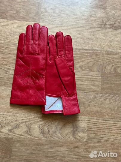 Перчатки женские кожаные новые размер 6 3/4