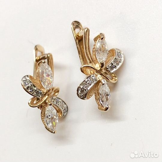 Золотые серьги 585 пробы