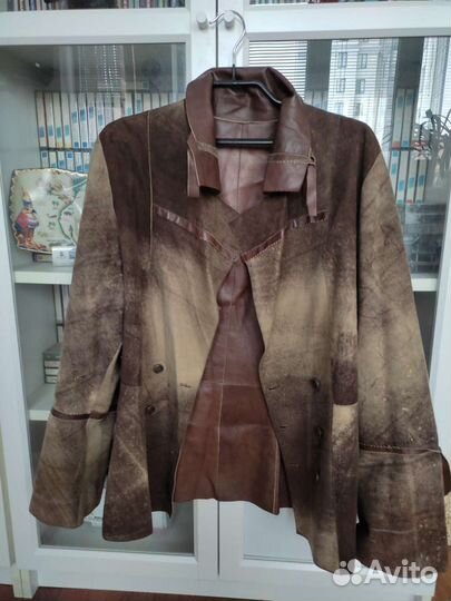 Кожаный двусторонний пиджак