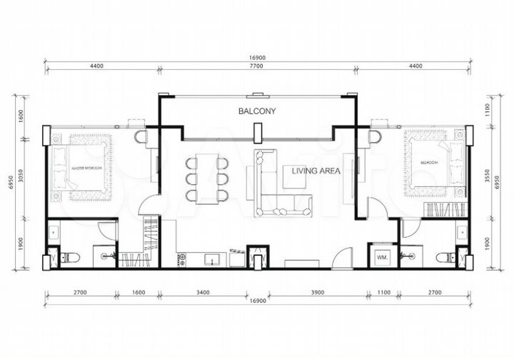 2-к. квартира, 102 м² (Таиланд)