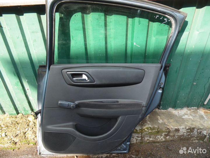 Дверь задняя правая Ситроен С4 темно серая