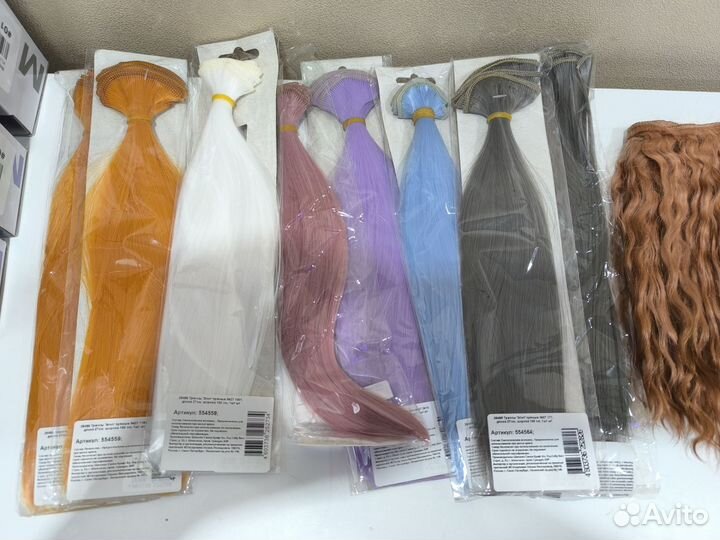 Волосы трессы для кукол 27 см