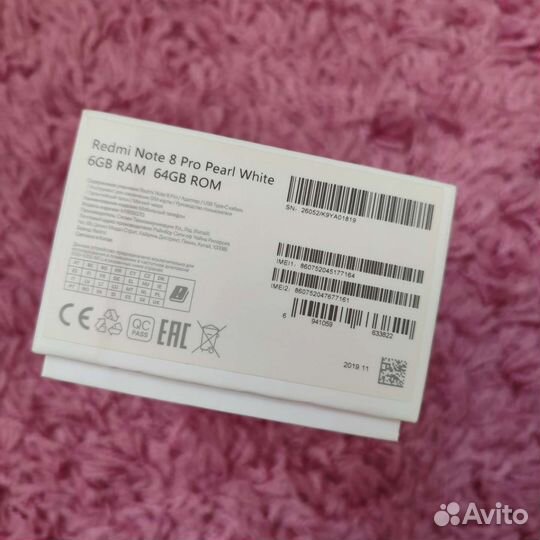 Телефон xiaomi Redmi note 8 pro 6/64Gb